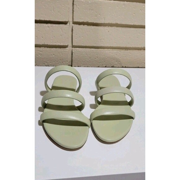 NIB Aeyde Chrissy Napa Vero Cuoio Leather Sandals Pistachio Green, US 7 EU 38 - Picture 6 of 16